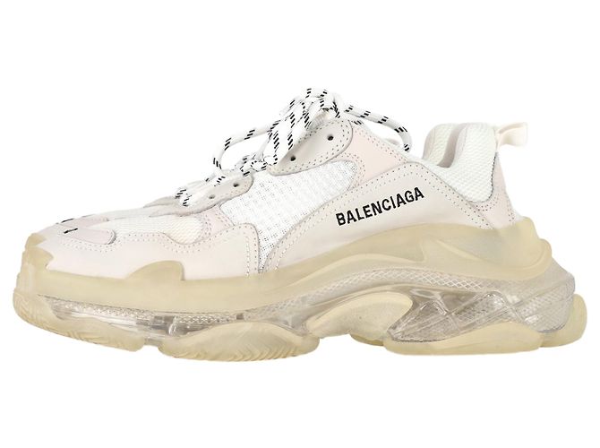 Everyday Baskets Balenciaga Triple S à semelle transparente en polyester blanc - vue 5