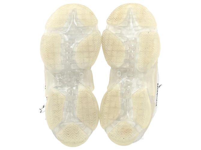 Everyday Baskets Balenciaga Triple S à semelle transparente en polyester blanc - vue 7