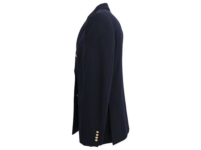 Céline Giacca Celine Camden in lana blu navy - vista 2