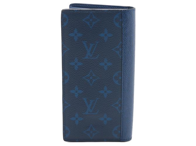 Louis Vuitton Monogram Taigarama Brazza Bifold Langbörse Blau - Ansicht 2