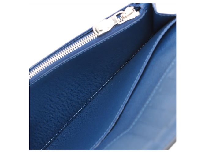 Louis Vuitton Monogram Taigarama Brazza Bifold Langbörse Blau - Ansicht 4