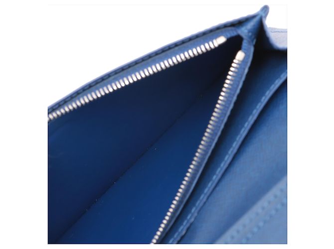 Louis Vuitton Monogram Taigarama Brazza Bifold Langbörse Blau - Ansicht 5