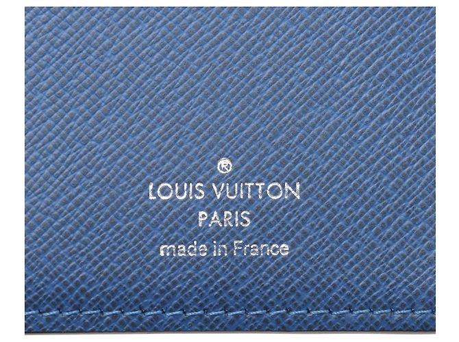 Louis Vuitton Monogram Taigarama Brazza Bifold Langbörse Blau - Ansicht 6