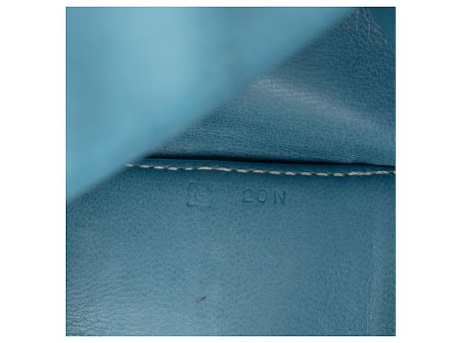 Hermès Togo Dogon Lange Brieftasche Blau - Ansicht 6