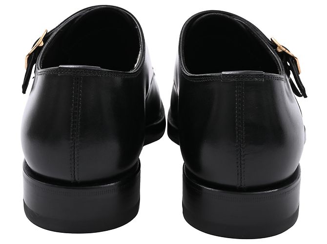 Sapatos de dupla fivela Claydon da Tom Ford em couro preto - vista 3