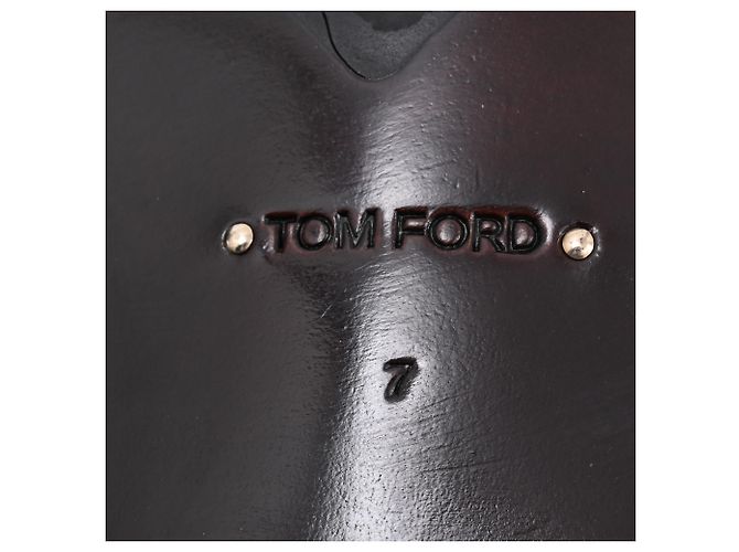 Sapatos de dupla fivela Claydon da Tom Ford em couro preto - vista 7