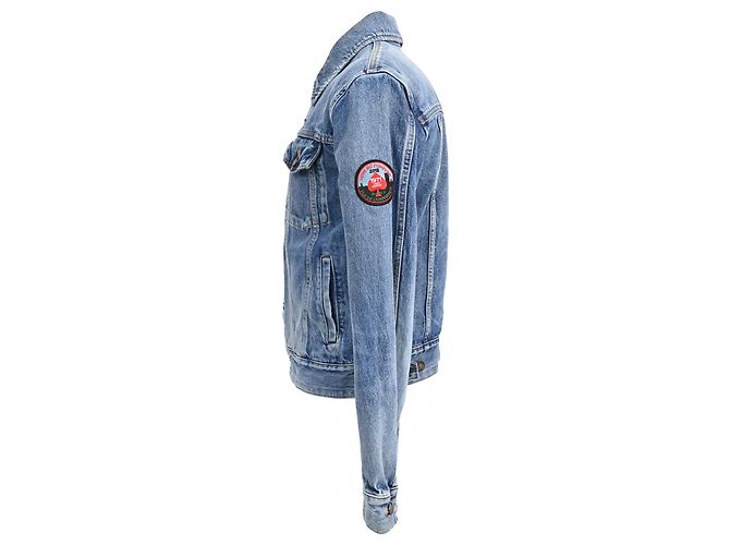 Giacca Classica Saint Laurent in Denim Blu Chiaro - vista 2
