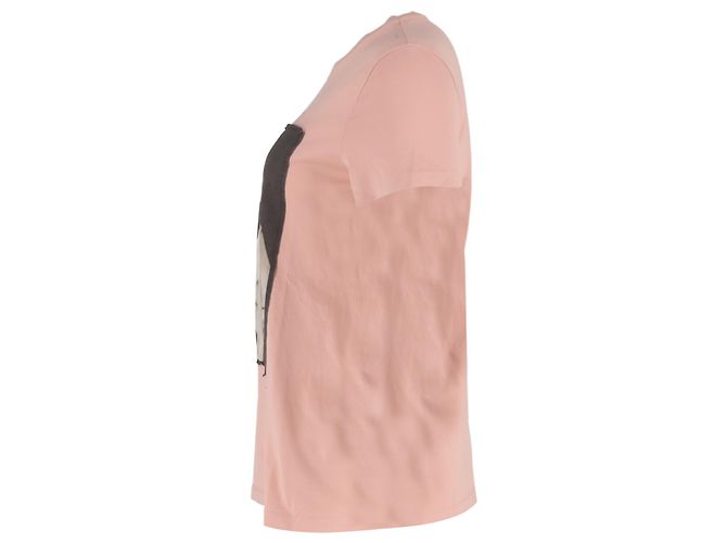 Max Mara Cipria Estampado de Perro en Algodón Rosa Castaño - vista 2