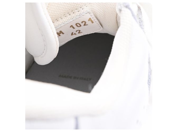 Céline Sneakers alte Celine CT. 02 Mid in pelle bianca Bianco Crudo - vista 9