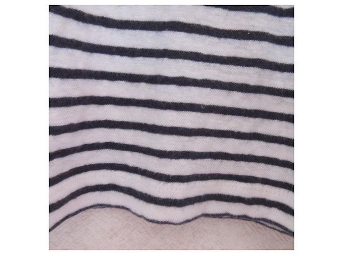 Autre Marque Camiseta ancha de algodón y lino Denham Negro - vista 6