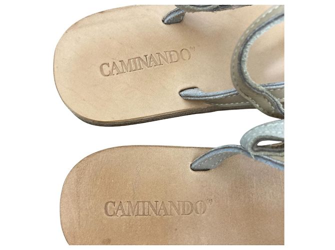 Autre Marque Sandali in pelle con lacci Caminando Beige - vista 10