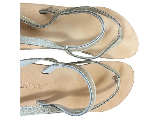 Autre Marque Sandali in pelle con lacci Caminando Beige - vista 13