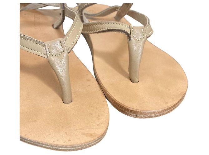 Autre Marque Sandali in pelle con lacci Caminando Beige - vista 14