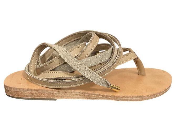Autre Marque Sandali in pelle con lacci Caminando Beige - vista 5