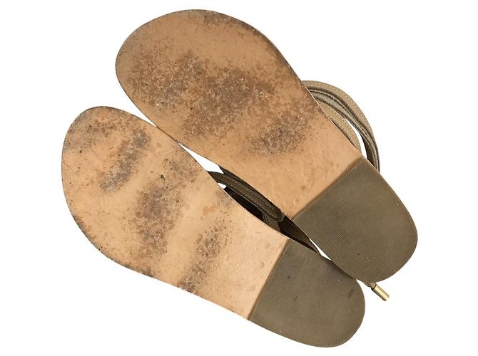 Autre Marque Sandali in pelle con lacci Caminando Beige - vista 6