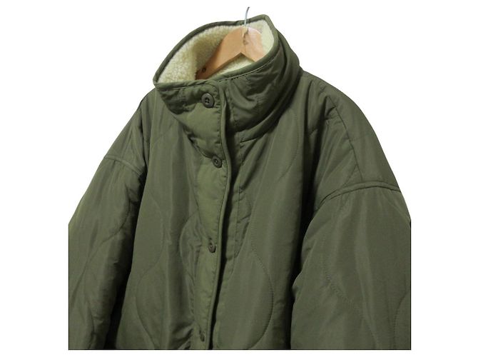 Autre Marque Abrigo acolchado reversible de cuello alto FREAK'S STORE Verde Crudo Caqui - vista 6