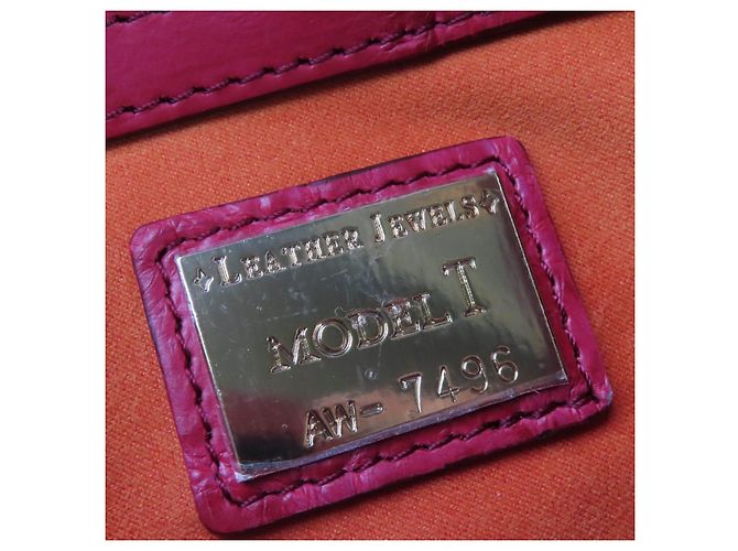 Autre Marque Borsa a mano in coccodrillo COCOCELUX GOLD Rosso - vista 10