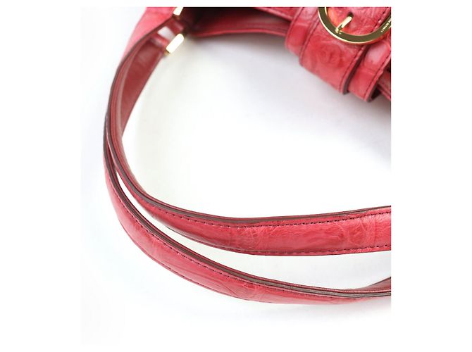Autre Marque Borsa a mano in coccodrillo COCOCELUX GOLD Rosso - vista 6