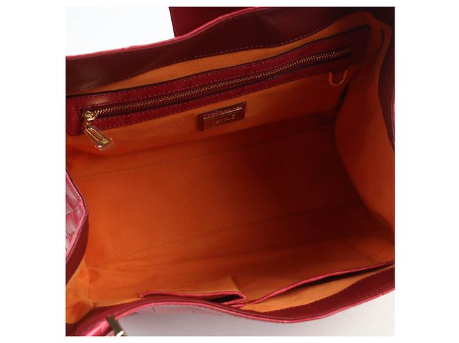 Autre Marque Borsa a mano in coccodrillo COCOCELUX GOLD Rosso - vista 8