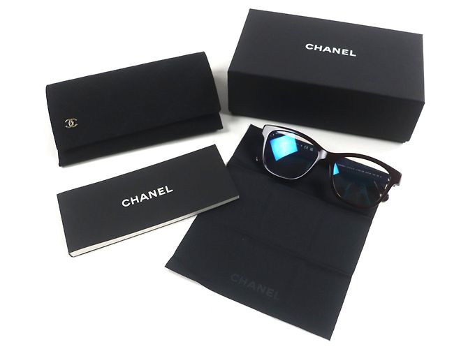 Timeless Chanel Matelassé COCO Mark Brille Braun Dunkelbraun - Ansicht 2