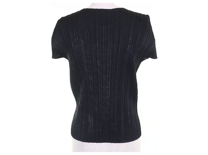 Issey Miyake T-shirt PLEATS PLEASE PP41-JK793 Negro - vista 3