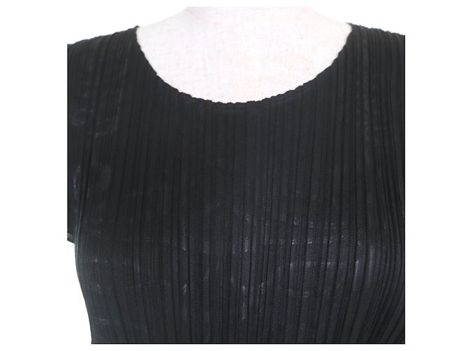 Issey Miyake T-shirt PLEATS PLEASE PP41-JK793 Negro - vista 4