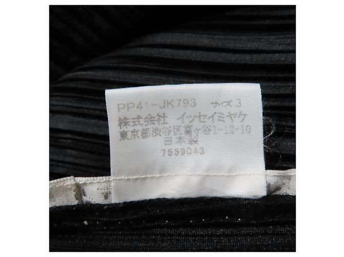 Issey Miyake T-shirt PLEATS PLEASE PP41-JK793 Negro - vista 6