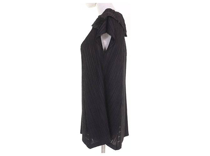 Issey Miyake A-Linien-Tunika aus Polyester mit Switch-Design PLEATS PLEASE Bronze Dunkelbraun - Ansicht 2