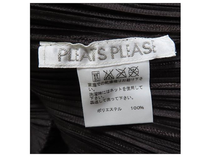 Issey Miyake A-Linien-Tunika aus Polyester mit Switch-Design PLEATS PLEASE Bronze Dunkelbraun - Ansicht 5