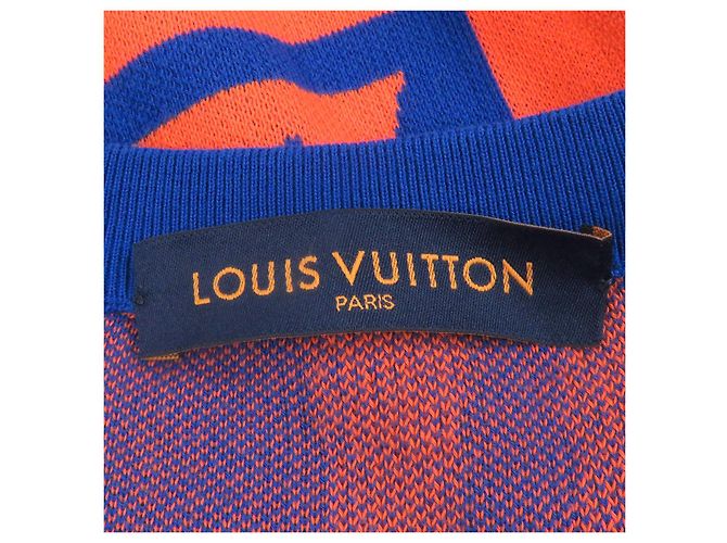 Camiseta de algodón de manga corta Louis Vuitton Jazz Flyer Azul Naranja - vista 4