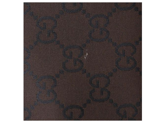 Gucci Abbey Linie Nylon Canvas Tote Bag Braun - Ansicht 13