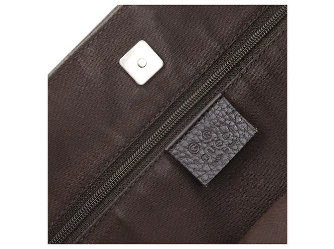 Gucci Abbey Linie Nylon Canvas Tote Bag Braun - Ansicht 17