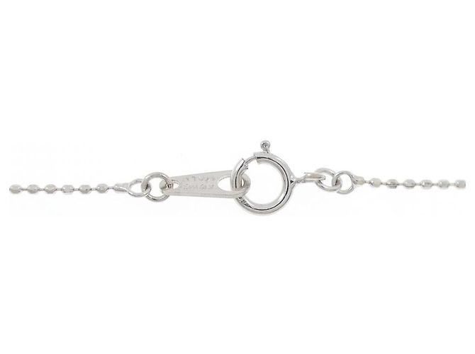 Autre Marque Collana in oro bianco Au750 con fiore, peridoto e diamanti Verde - vista 5