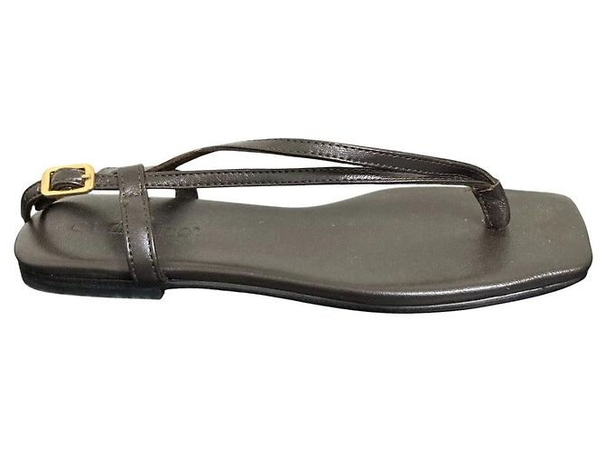 Autre Marque CAMINANDO Leather Square Toe Strap Sandals Brown - view 5
