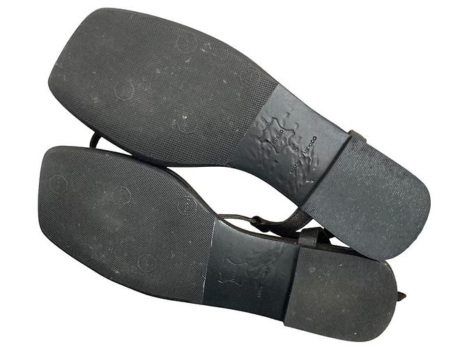 Autre Marque CAMINANDO Leather Square Toe Strap Sandals Brown - view 6