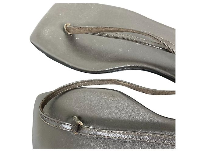 Autre Marque CAMINANDO Leather Square Toe Strap Sandals Brown - view 9