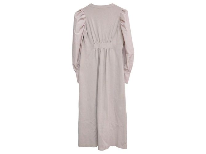 Autre Marque CELFORD Puffärmel Langstrickkleid Beige - Ansicht 2