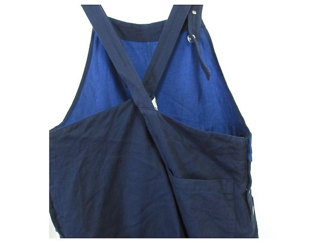 Autre Marque R&D.M.Co- TUTA IN COTONE E LINO DEL VECCHIO SARTO Blu Blu navy - vista 4