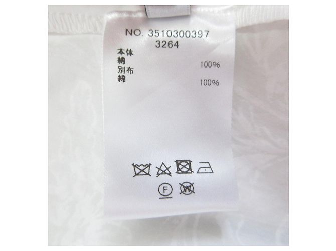 Autre Marque Vestido Largo Botánico de Algodón Ebure Blanco - vista 10