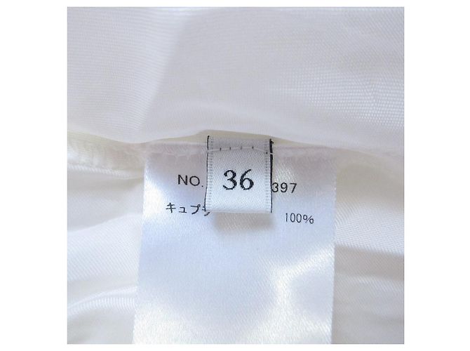Autre Marque Vestido Largo Botánico de Algodón Ebure Blanco - vista 13