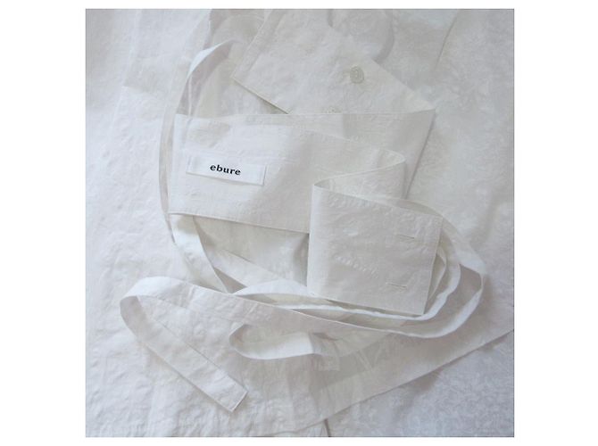 Autre Marque Vestido Largo Botánico de Algodón Ebure Blanco - vista 17