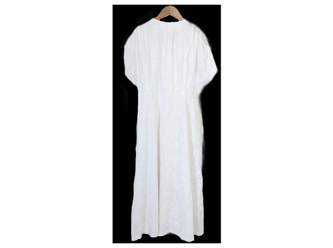 Autre Marque Vestido Largo Botánico de Algodón Ebure Blanco - vista 2