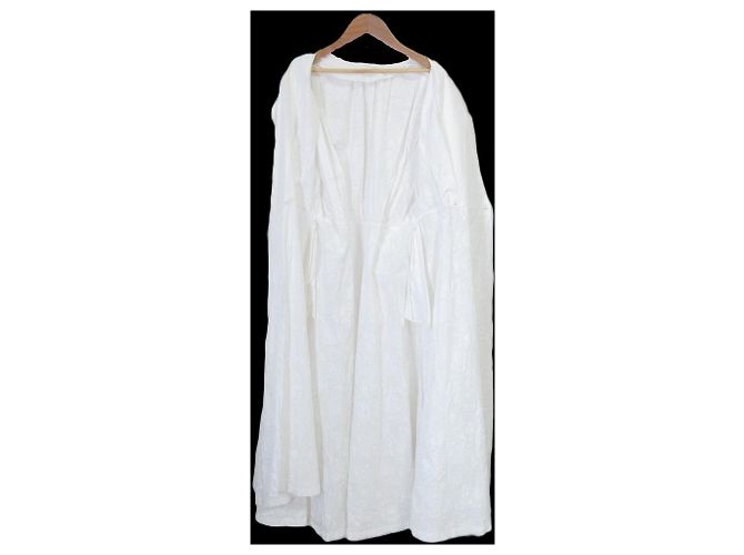 Autre Marque Vestido Largo Botánico de Algodón Ebure Blanco - vista 4