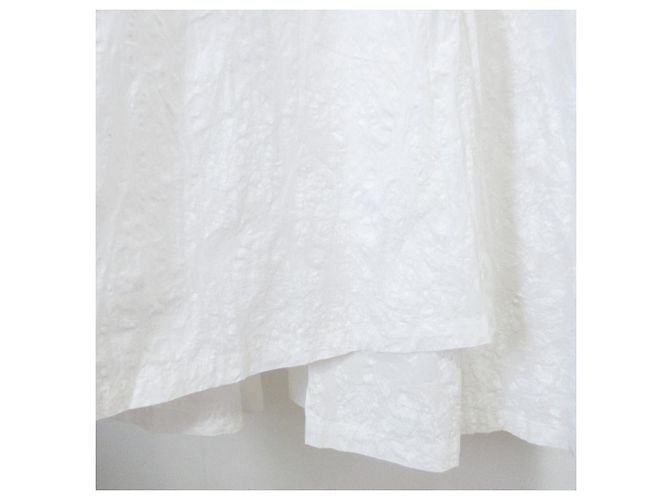 Autre Marque Vestido Largo Botánico de Algodón Ebure Blanco - vista 7
