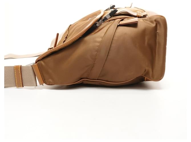 Borsa a Spalla Re-Nylon Prada Beige - vista 3