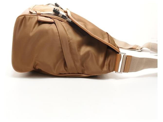 Borsa a Spalla Re-Nylon Prada Beige - vista 4
