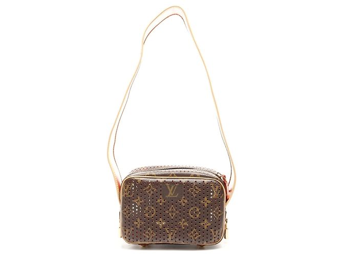Borsa a Spalla Mini Trocadero Perforata Monogramma Louis Vuitton 2006 Marrone - vista 3