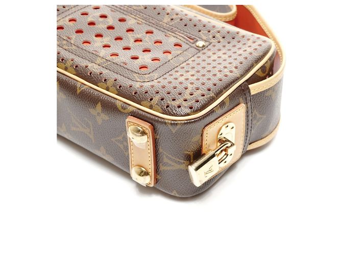 Borsa a Spalla Mini Trocadero Perforata Monogramma Louis Vuitton Marrone - vista 7