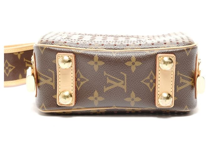 Borsa a Spalla Mini Trocadero Perforata Monogramma Louis Vuitton Marrone - vista 8
