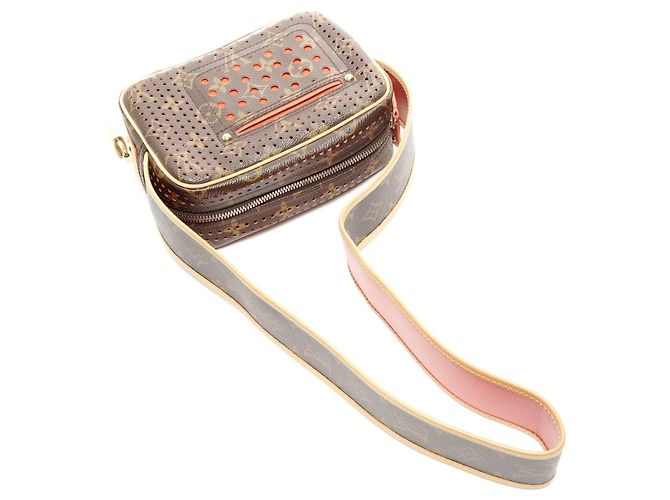 Borsa a Spalla Mini Trocadero Perforata Monogramma Louis Vuitton Marrone - vista 9